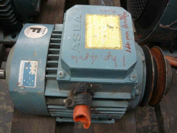 Photo of ASEA 1HP 3 PHASE 4 POLE ELECTRIC MOTOR