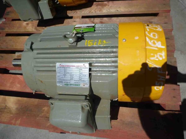 Photo of TOSHIBA 25HP 3 PHASE 2 POLE ELECTRIC MOTOR