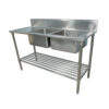 Photo of CATERSALES STAINLESS STEEL DOUBLE BOWL SINK 1500MM