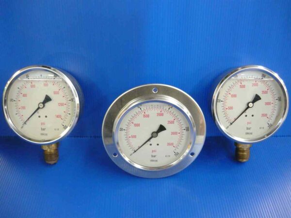 Photo of OIL PRESSURE GAUGES DUAL RANGE 3500 PSI