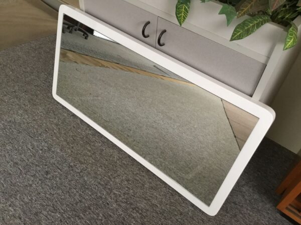 Photo of MIRROR ON 40MM THICK WHITE BOARD WITH FIXINGS