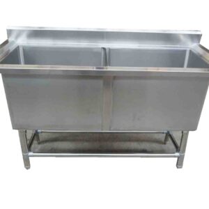 Photo of CATERSALES DOUBLE POT SINK 1400MM ON STAND