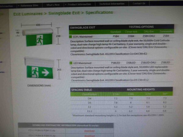 Photo of CLEVERTRONICS PSB LED EMERGENCY EXIT SIGN