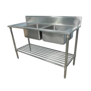 Photo of CATERSALES STAINLESS STEEL DOUBLE BOWL SINK 1800MM